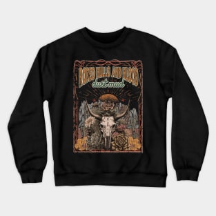 Vintage Rodeo Bulls And Blood Dust Mud Mens Womens Crewneck Sweatshirt